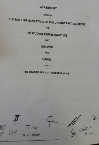 Outsourcing ends at University of Pretoria
