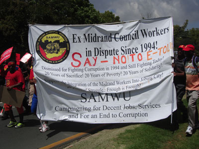 Municipal workers continue their struggle against corruption
