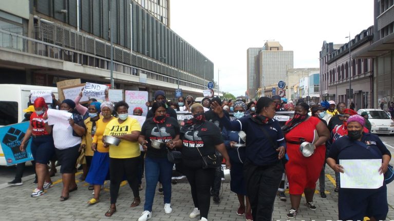 Activists and union members march for Basic Income Grant