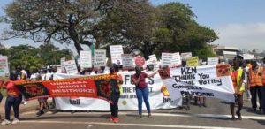Activists march in Durban to highlight climate crisis