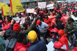 SAFTU and COSATU march against high cost of living and austerity
