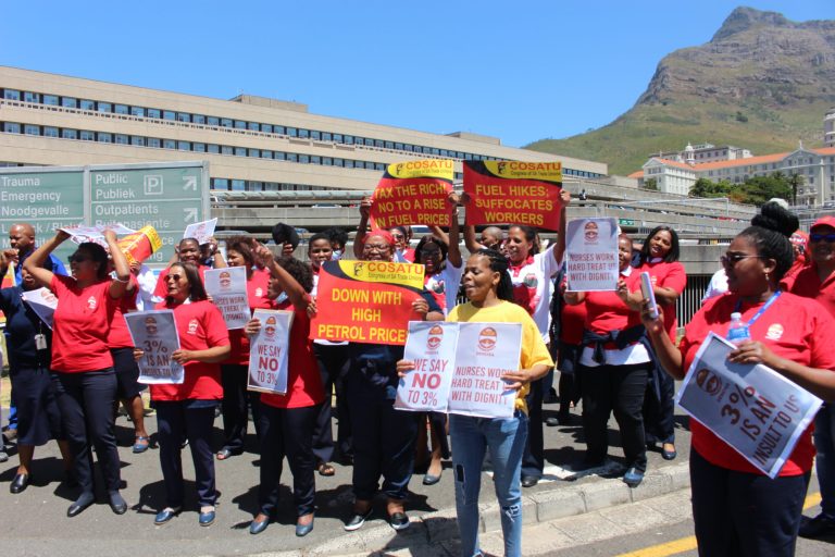 Public sector unions demonstrate around the country