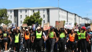 UWC students march against GBV and university’s silence on reported cases