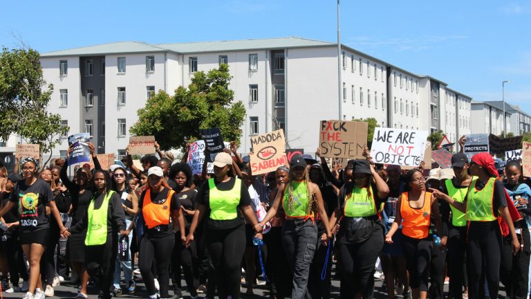 UWC students march against GBV and university’s silence on reported cases