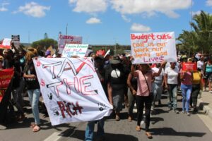 Activists march for an alternative budget and a new vision