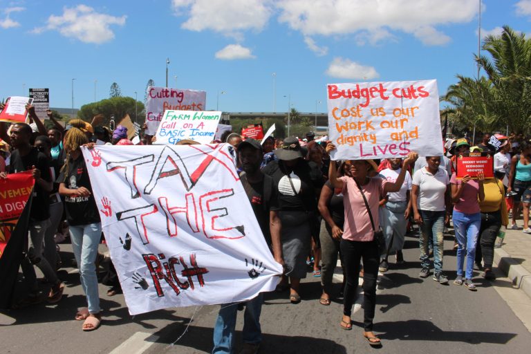 Activists march for an alternative budget and a new vision