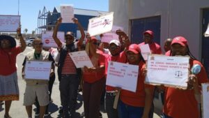 NUPSAW workers picket against corruption in Department of Environment