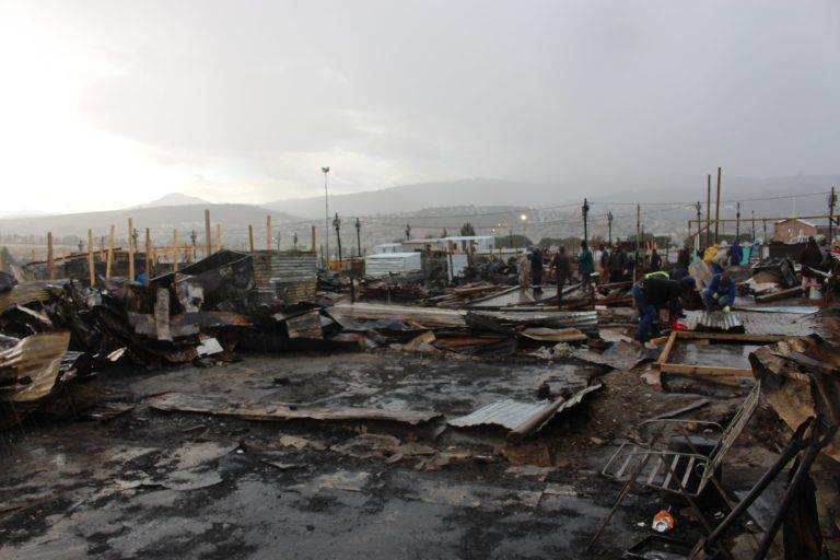 Fires and storms hit Western Cape informal settlements hard