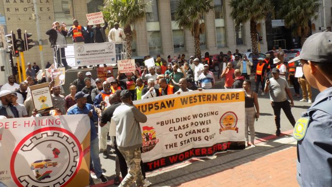 E-hailing drivers go on strike in Cape Town