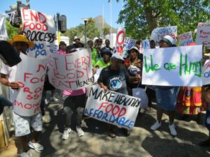 Hunger and disease draws protesters to parliament on World Food Day