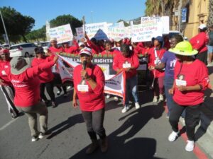 Farm workers march to demand services from the Department of Labour