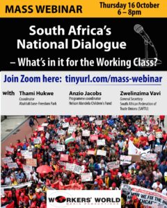 MASS WEBINAR: The National Dialogue – What’s in it for the Working Class?