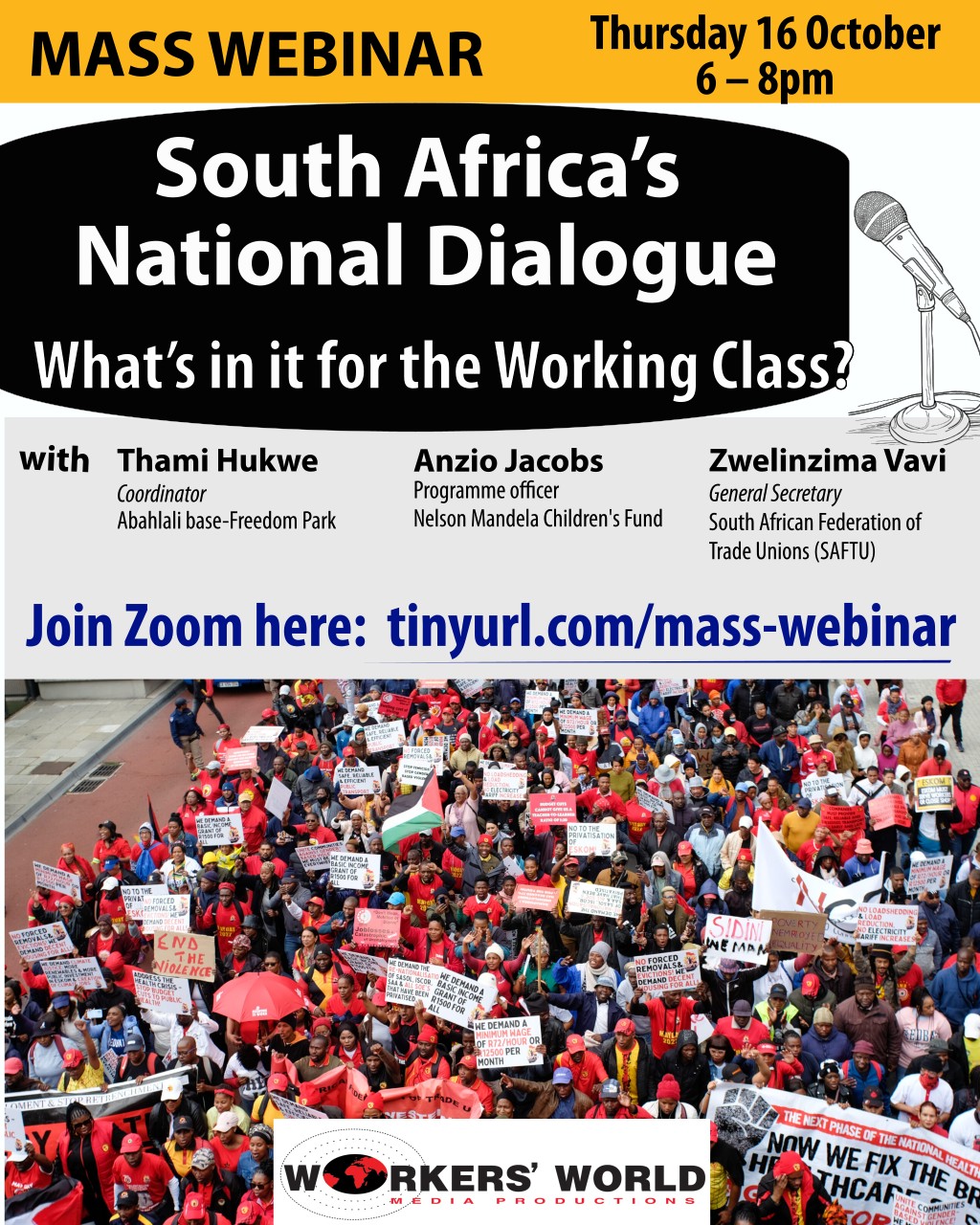 MASS WEBINAR: The National Dialogue – What’s in it for the Working Class?