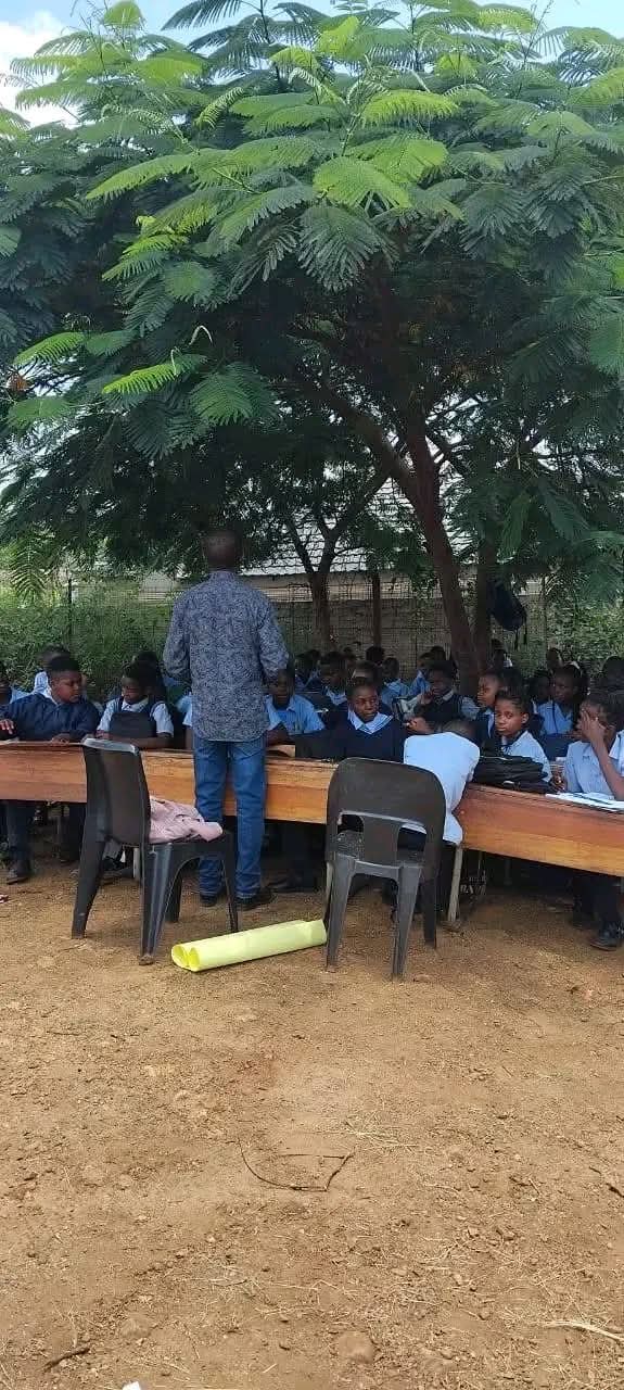 After floods, Limpopo learners study under trees