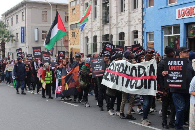 South Africans protest against xenophobia