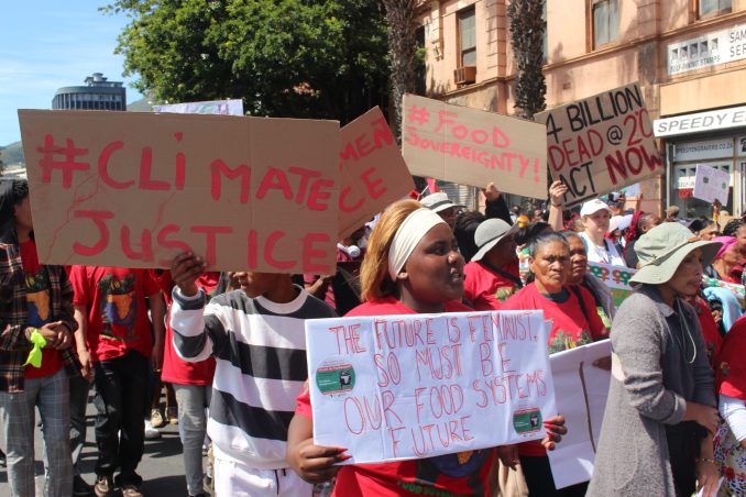 ‘End hunger, stop climate harm’: protesters take demands to Parliament